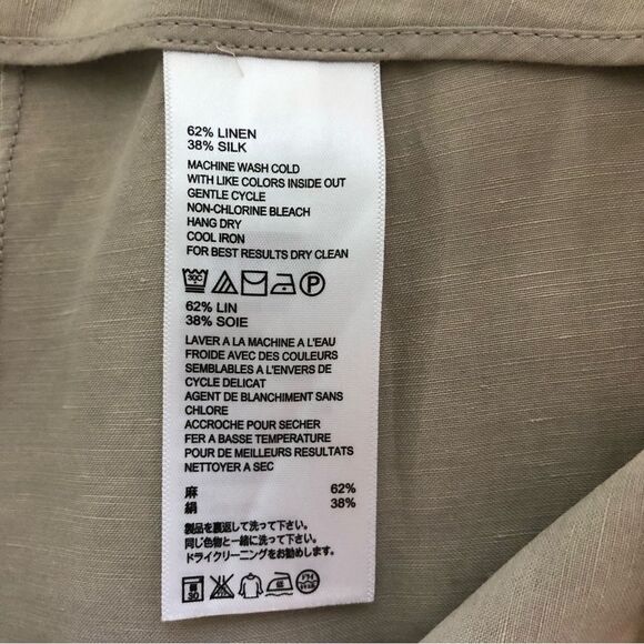 Tommy Bahama Women’s Linen & Silk Pants Straight Leg Flat Front Size 8 - Picture 7 of 11